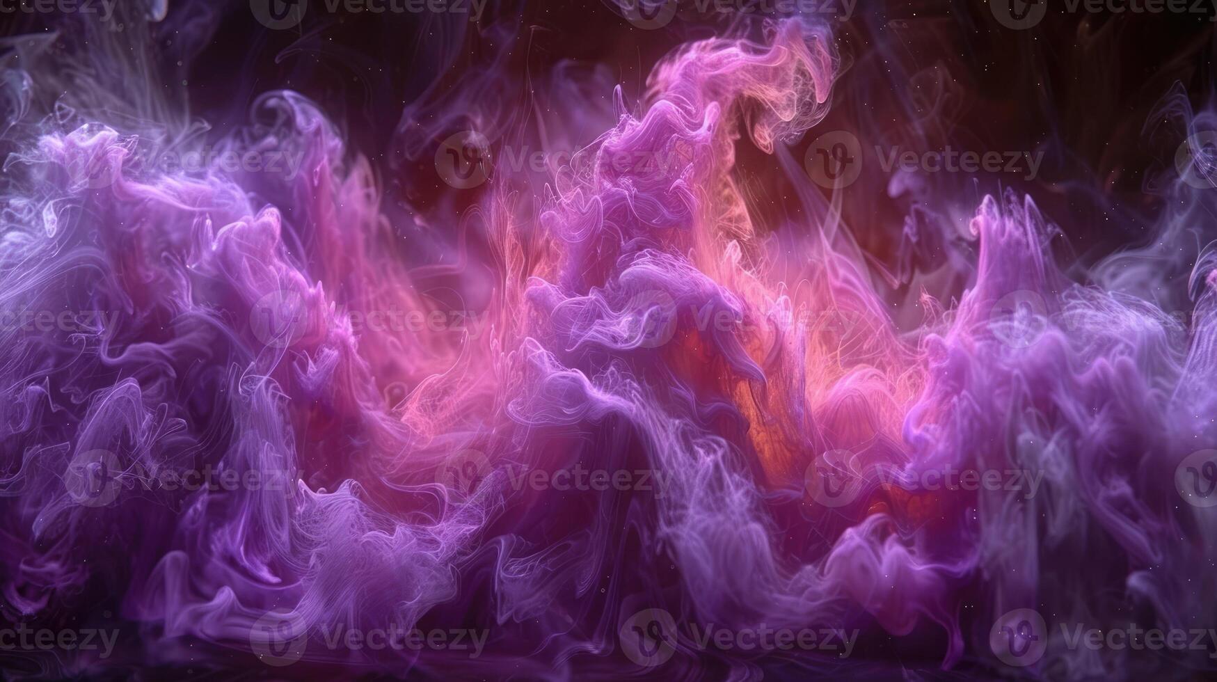 Abstract Purple and Pink Ink Swirls Ethereal Fluid Art Swirling Colors Vibrant Cosmic Nebula photo
