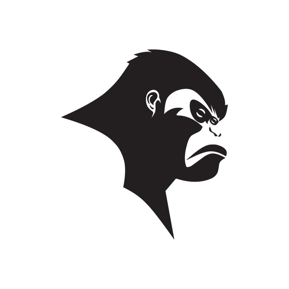 King Kong head drawing illustration vector