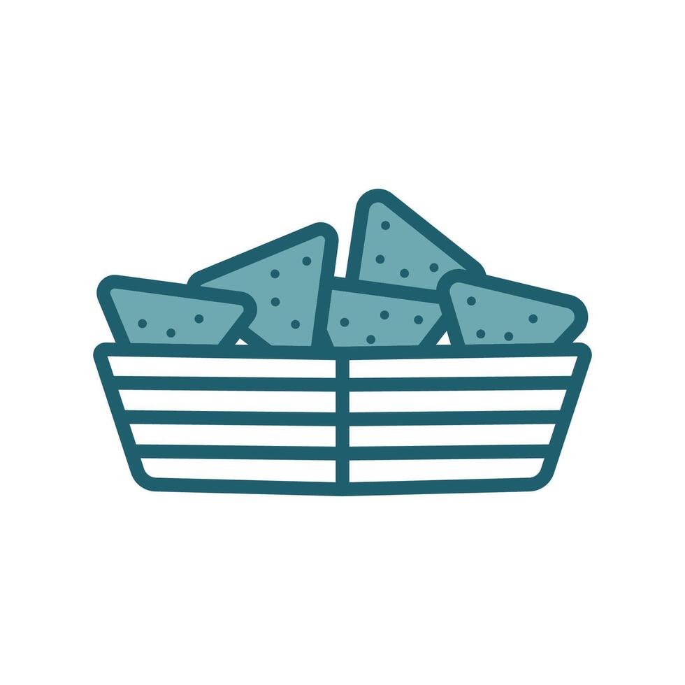Spicy Nachos with Hot Sauce and Creamy Cheese Drizzle on a Platter vector