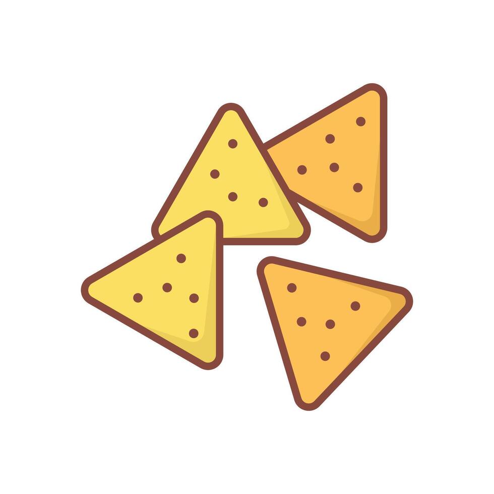 Cheese Covered Nachos with Savory Dip and Spicy Chili Flakes Garnish vector
