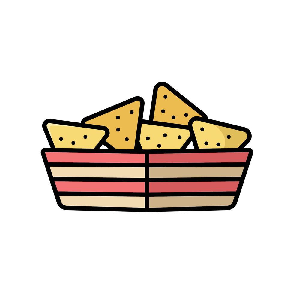 Homemade Nachos with Crunchy Corn Chips and Fresh Mexican Toppings vector