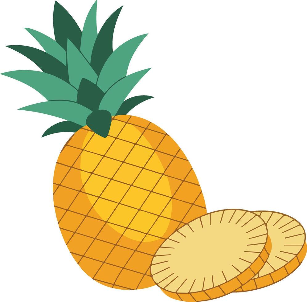 stickers pineapple fruit vector