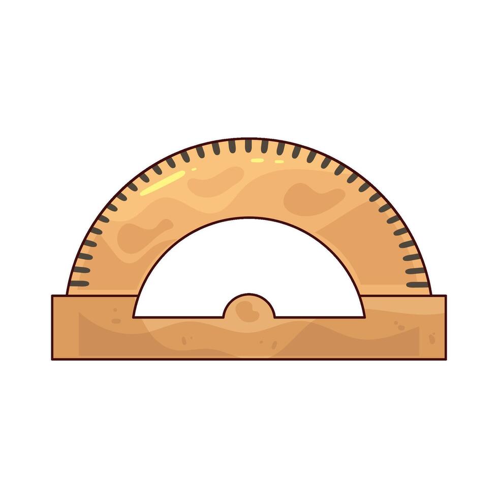 illustration of protractor ruler vector
