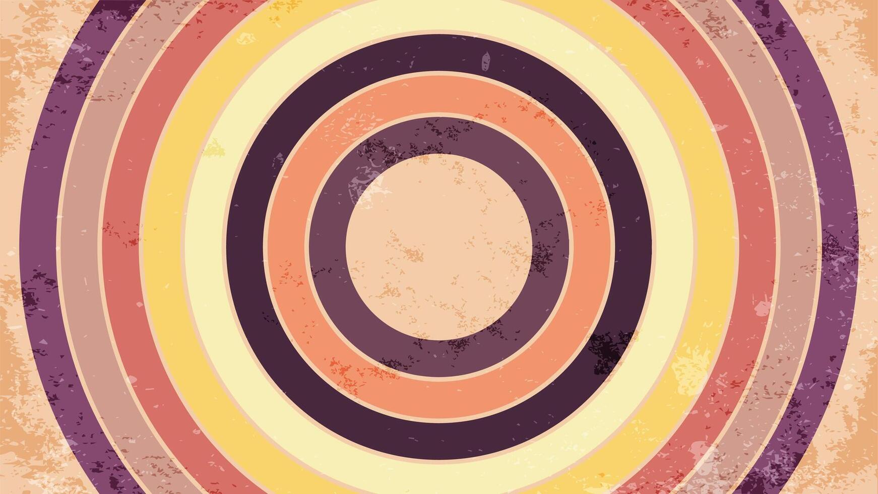 Groovy retro circle geometry, summer and carnival background with grunge background. abstract background vintage retro colors pop art cartoon vector