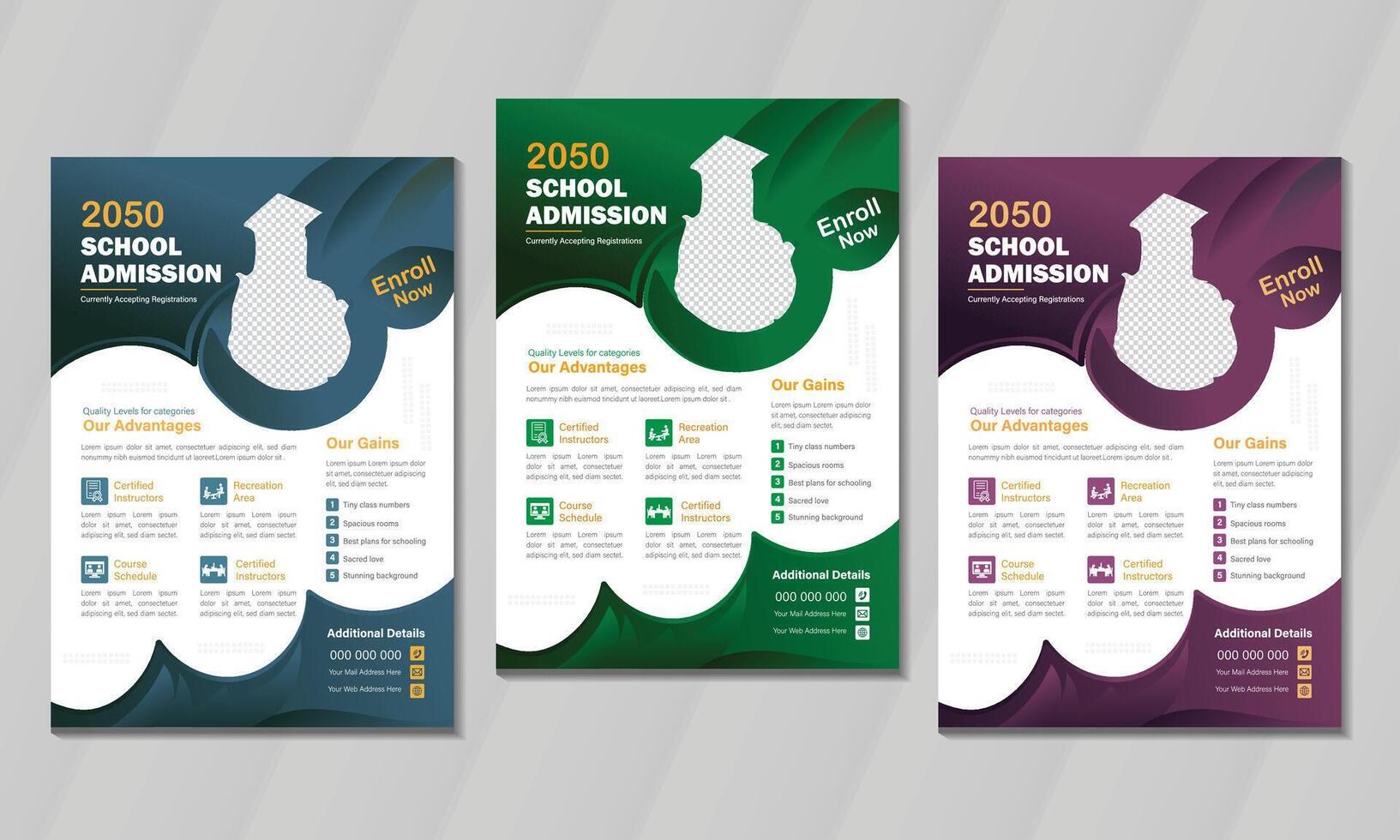 Kids admission School flyer template design template for Kids back to school education admission layout design, college admission leaflet brochure poster design, abstract layout background template vector