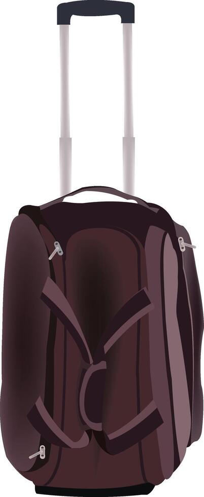 suitcase with extendable handle and wheels vector