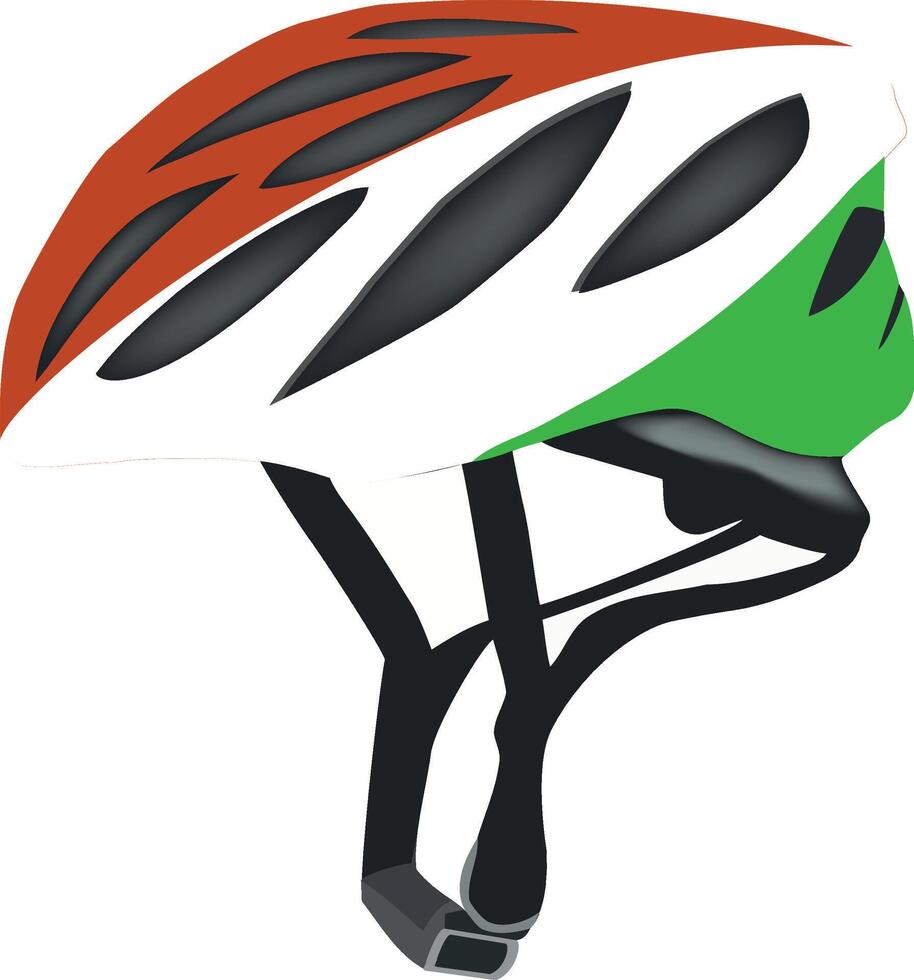 A helmet with the flag of italy on it vector