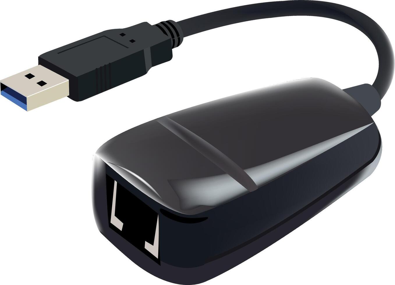 USB connection for computer vector