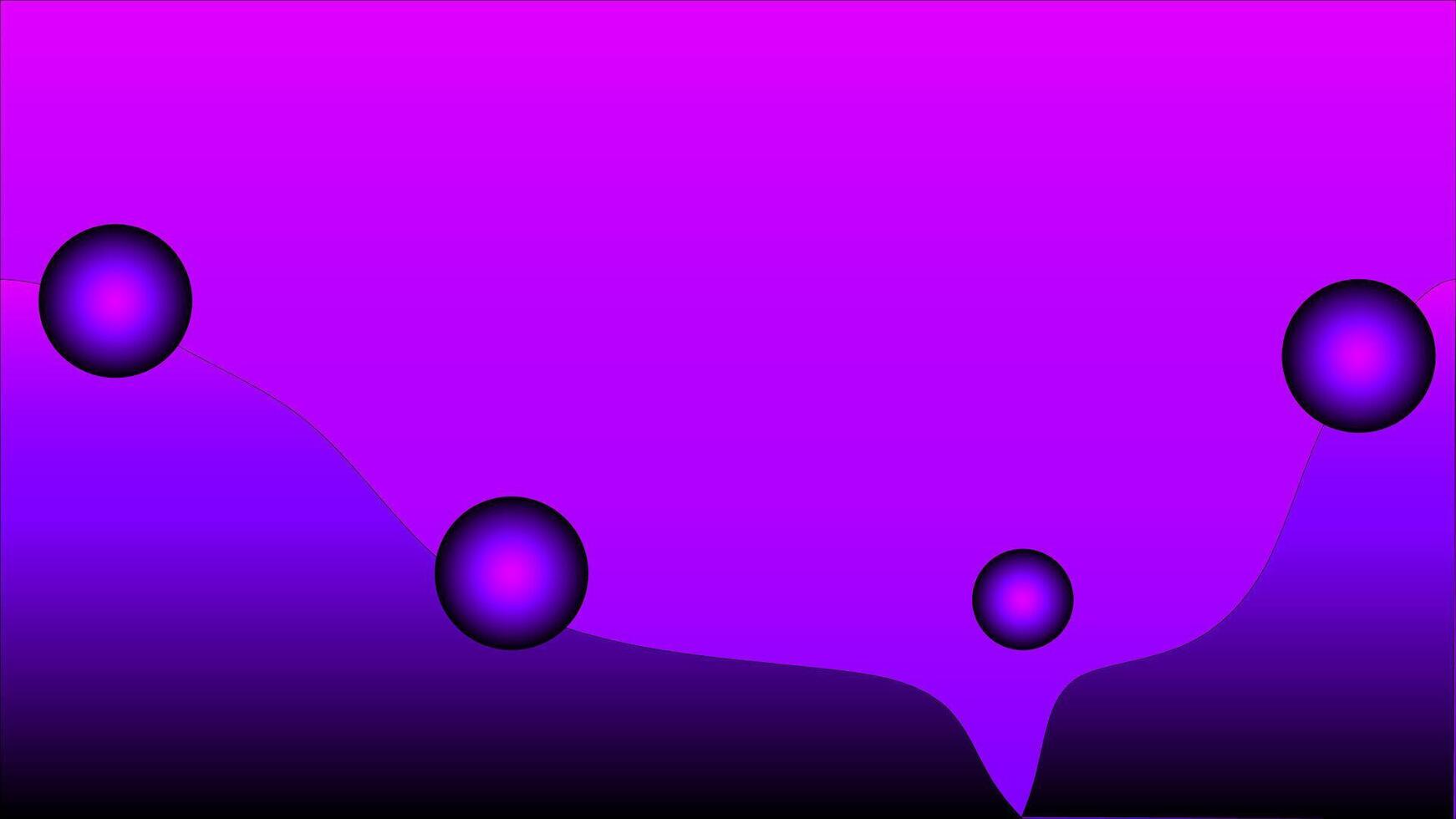 a purple background with three circles vector