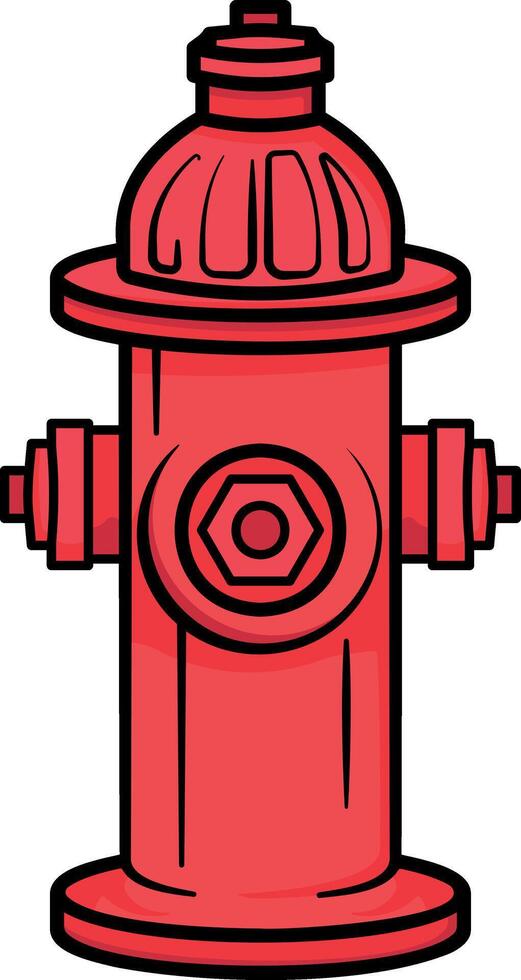 red fire hydrant without background vector