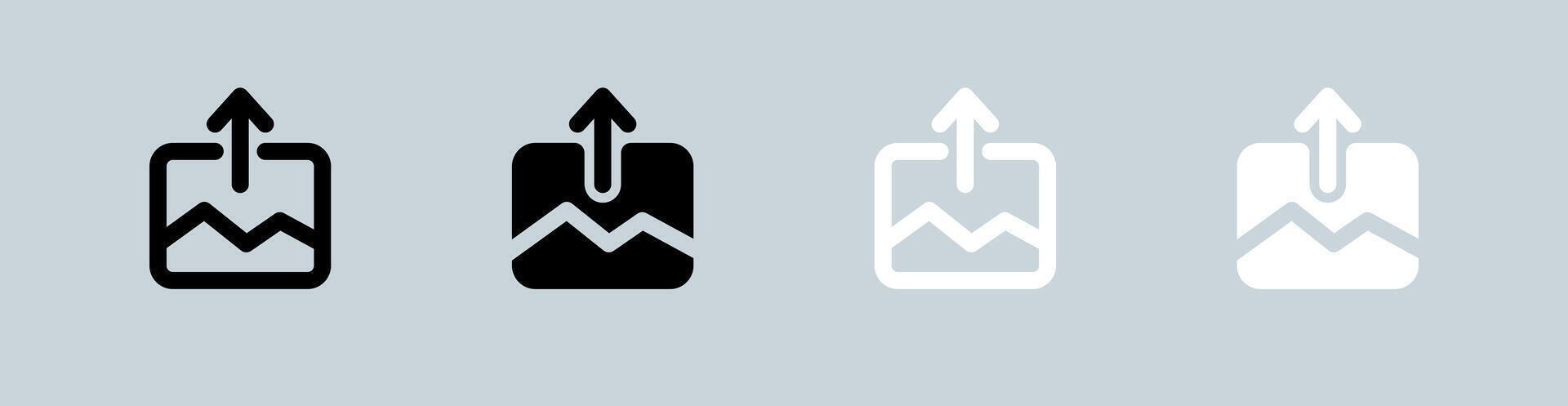 A set of four different icons of a knife, a knife and a knife vector