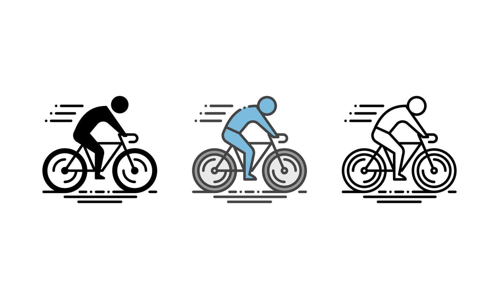 Cycling Icon - Representing Hobby and Outdoor Activity vector