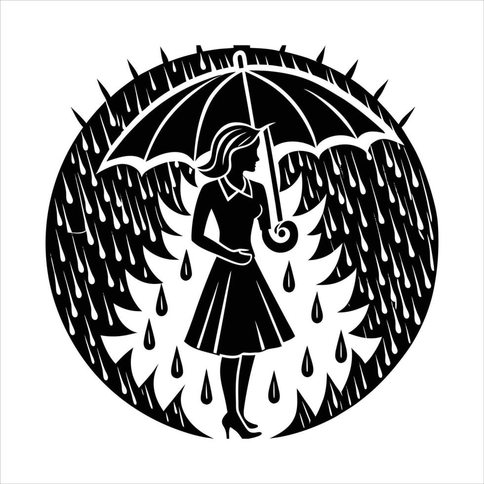 Timeless Design Umbrella vector