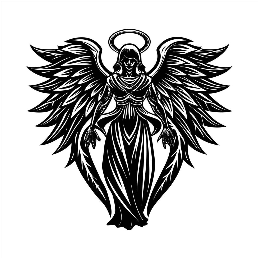 Calligraphy Angel Wings vector