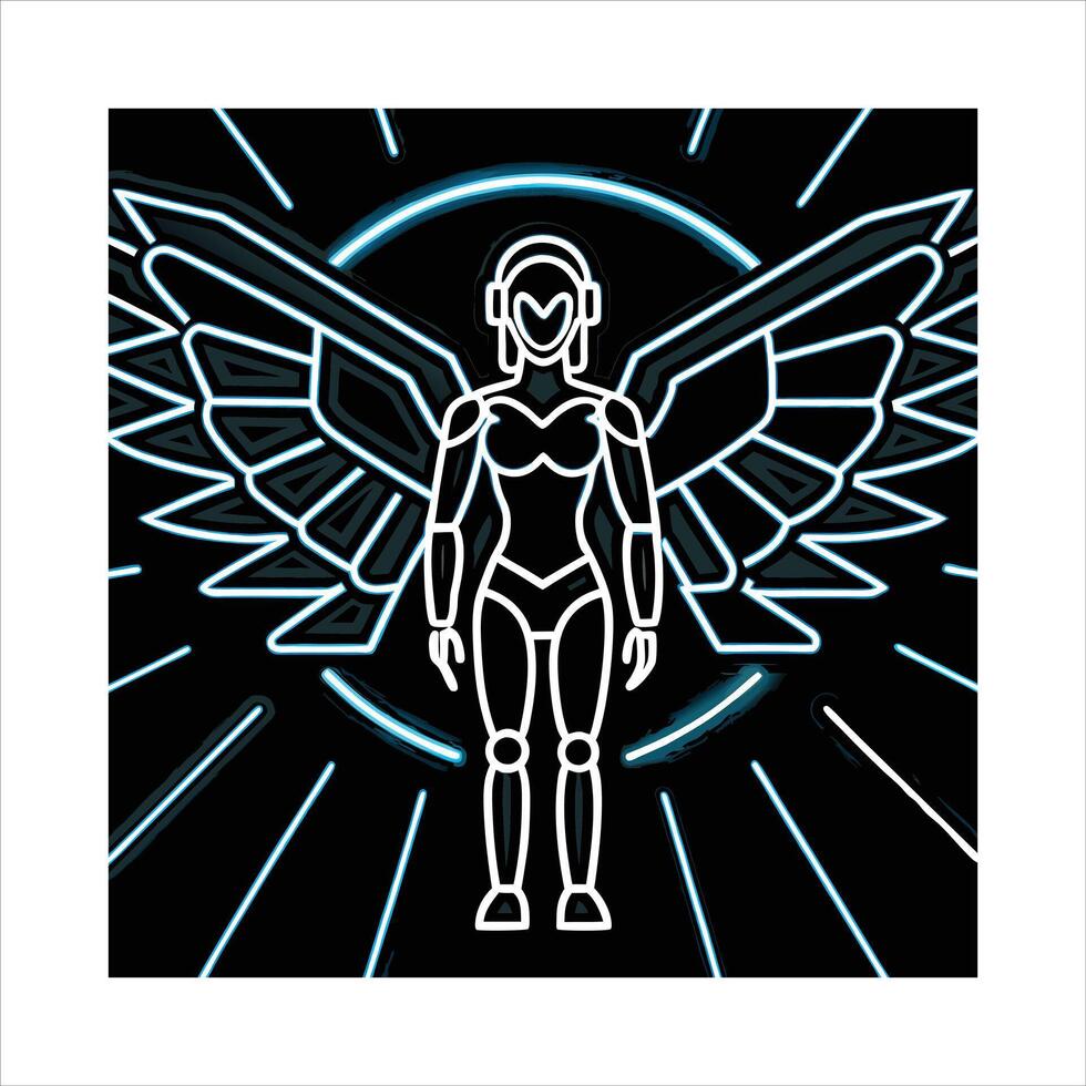 Angel Man Nolan Icon Simple vector