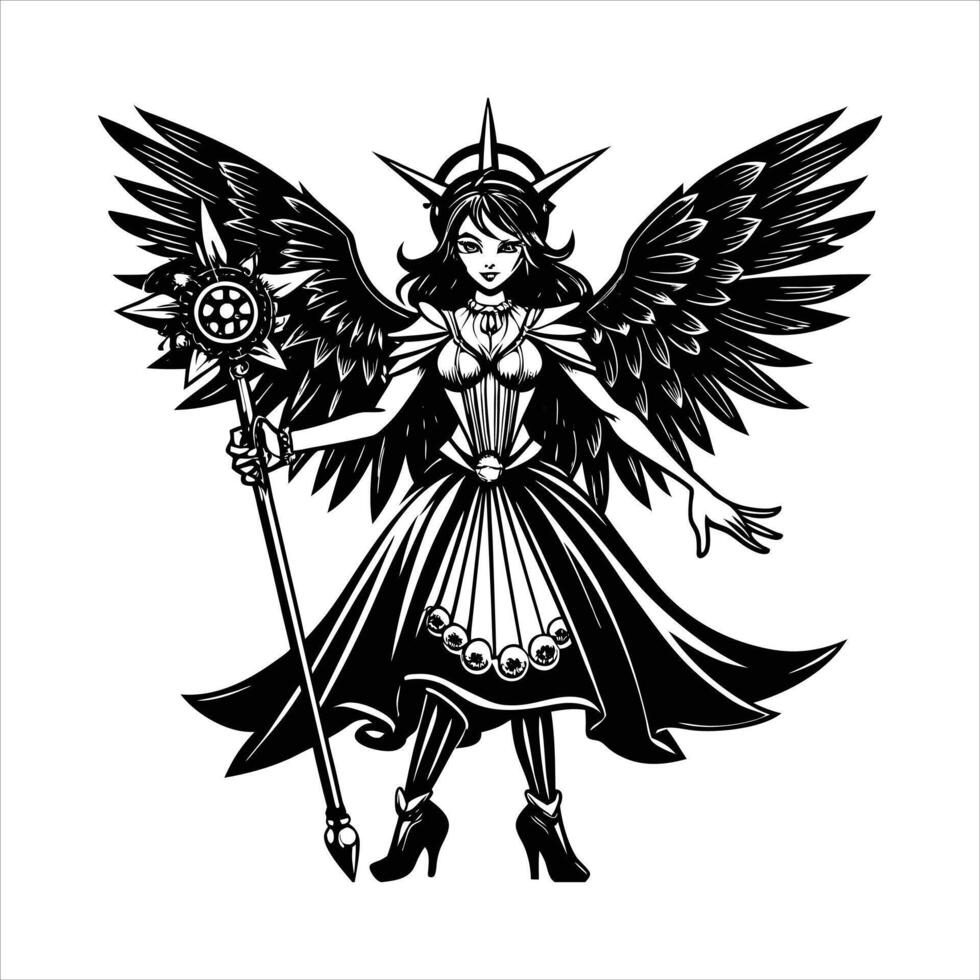 Angel With Wings vector