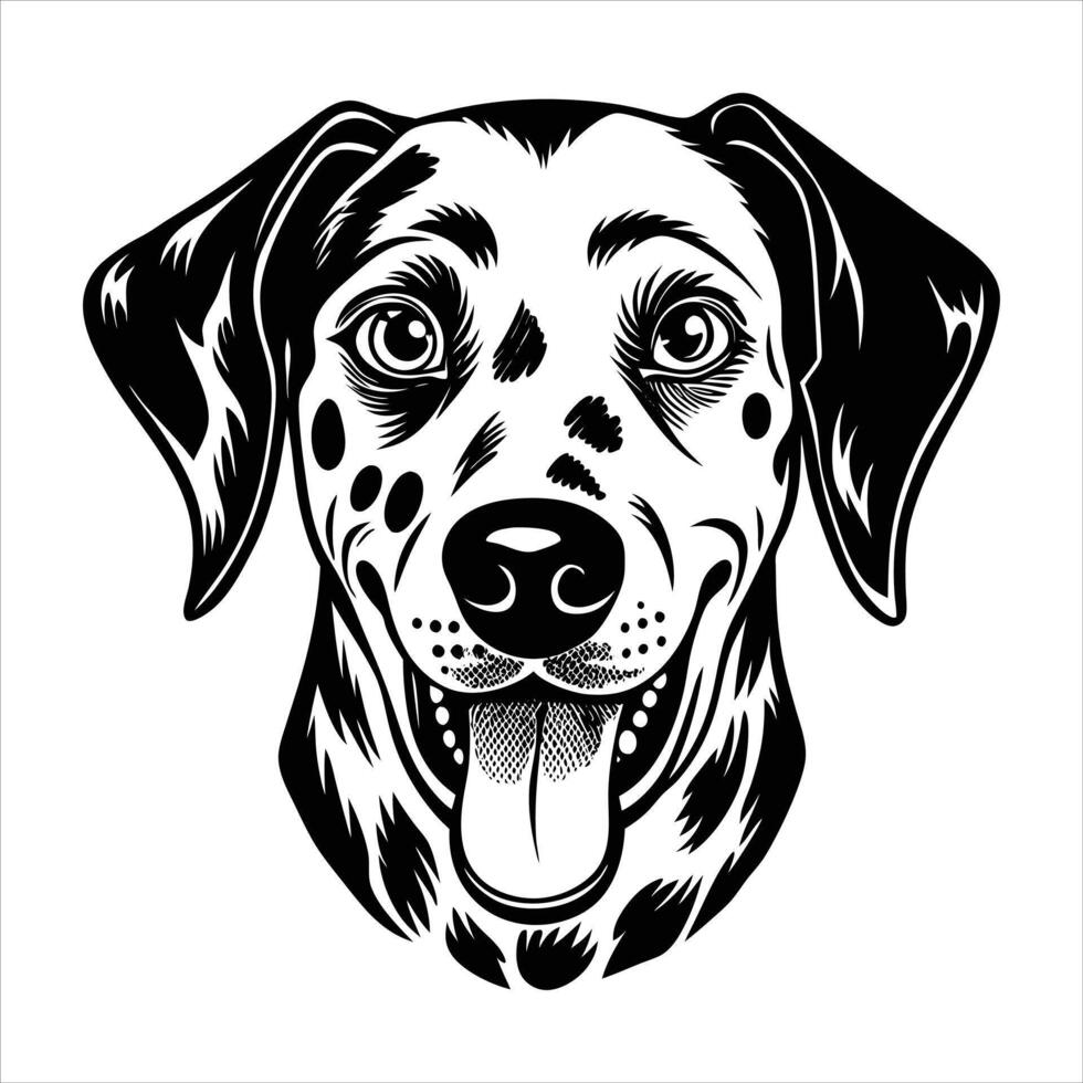 dalmatian happy dog vector