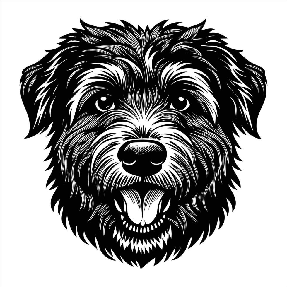 bouvier des flandres happy vector