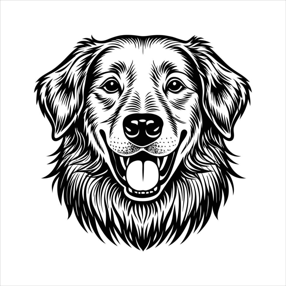 golden retriever dog happy vector