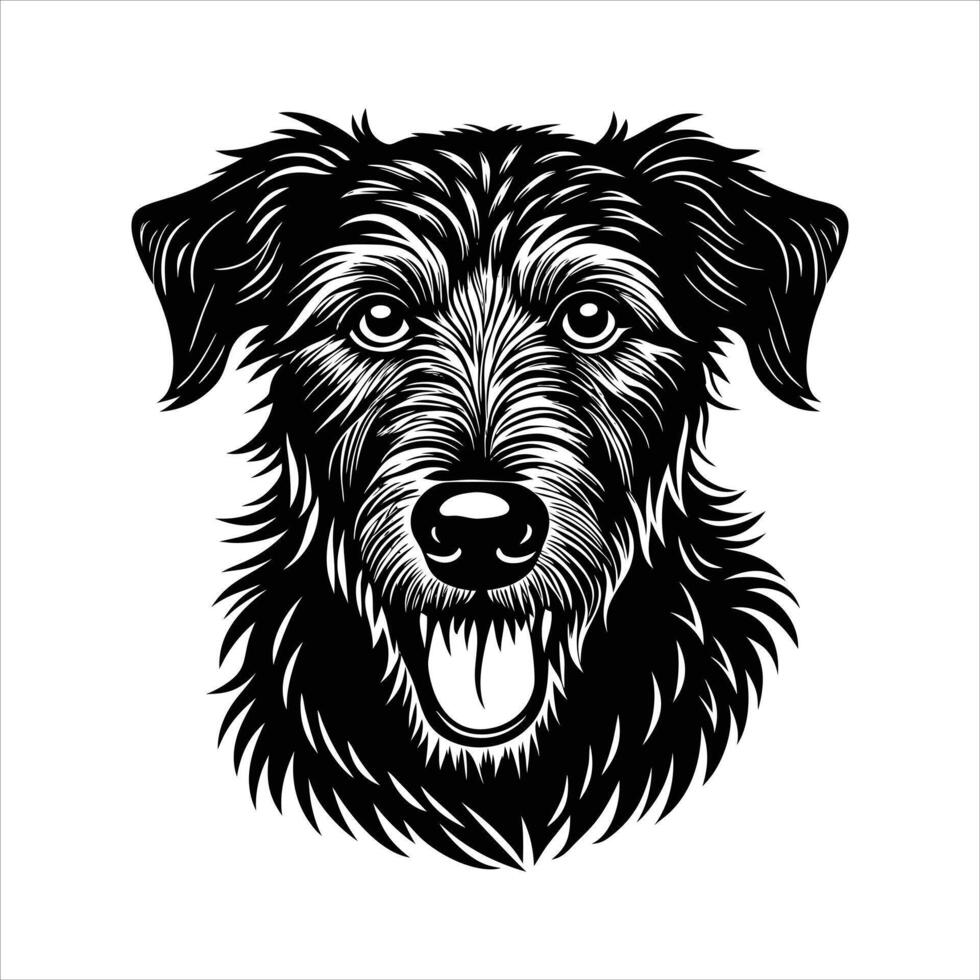 irish wolfhound happy dog vector