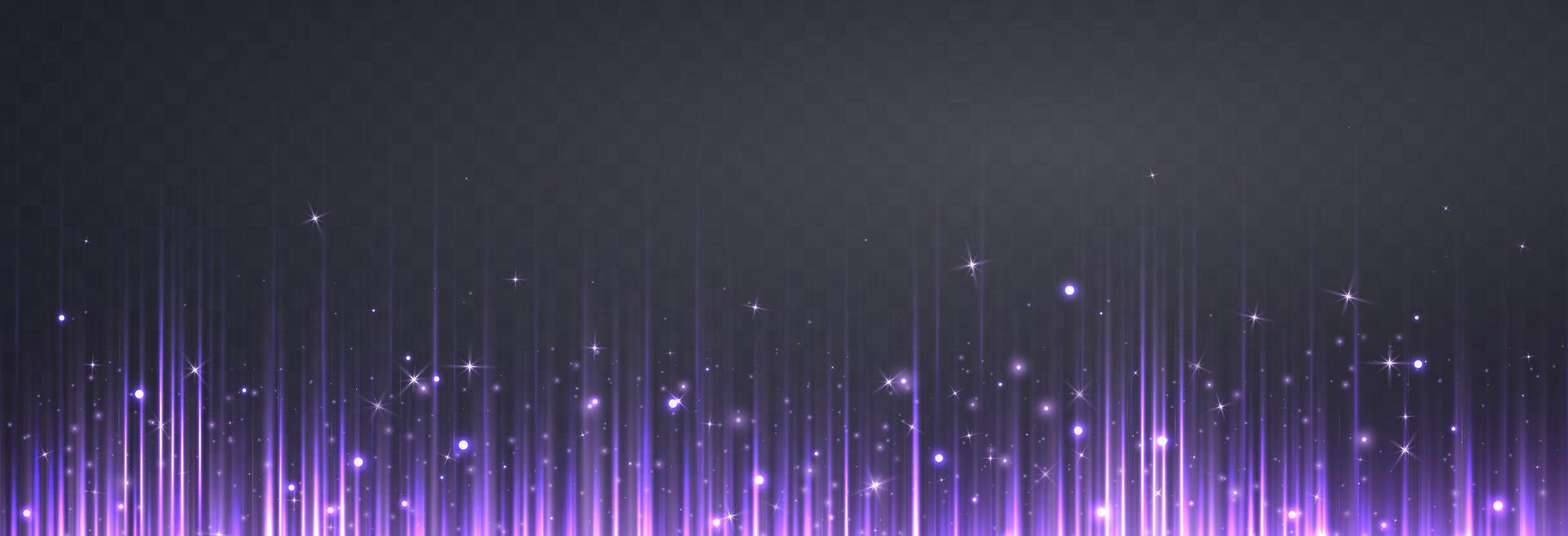 Vertical purple horizontal lines. Speed rays, velocity light neon flow, motion effect, colorful light trails, stripes, laser beams. Abstract background, illustration. vector