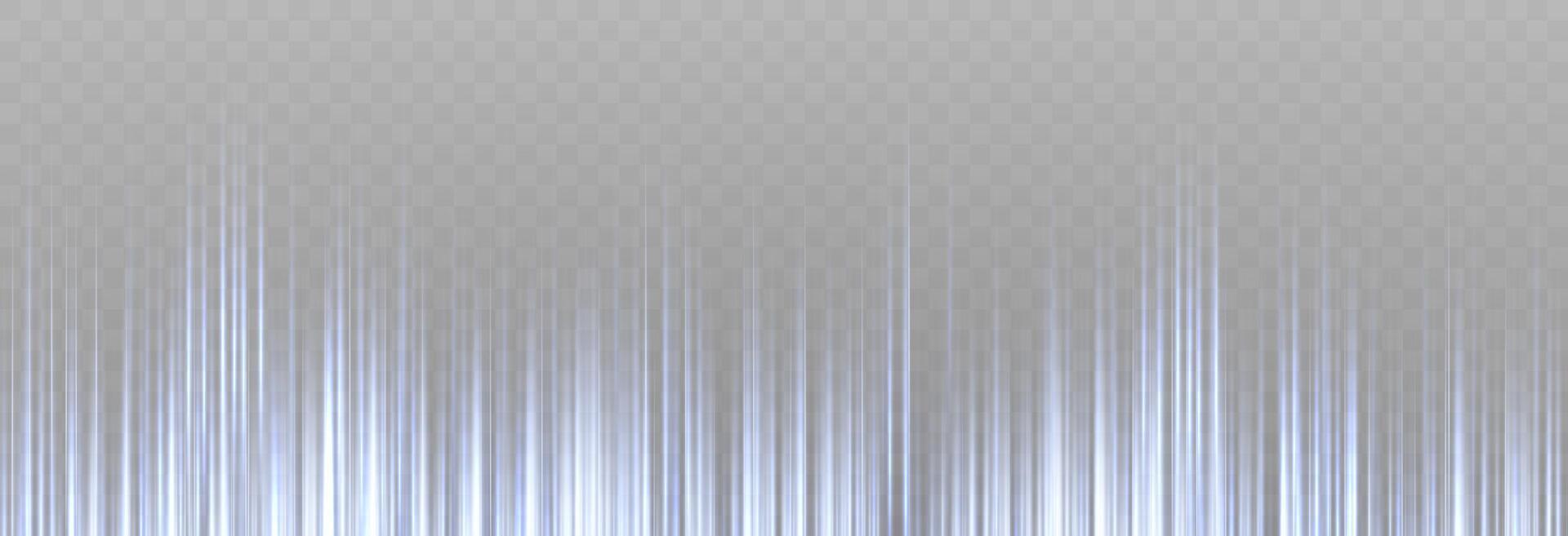 Vertical blue horizontal lines. Speed rays, velocity light neon flow, motion effect, colorful light trails, stripes, laser beams. Abstract background, illustration. vector