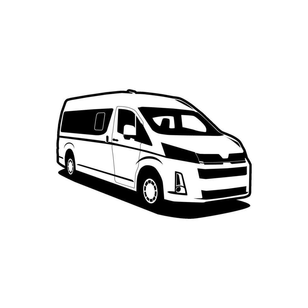 minivan mpv travel car monochrome vector