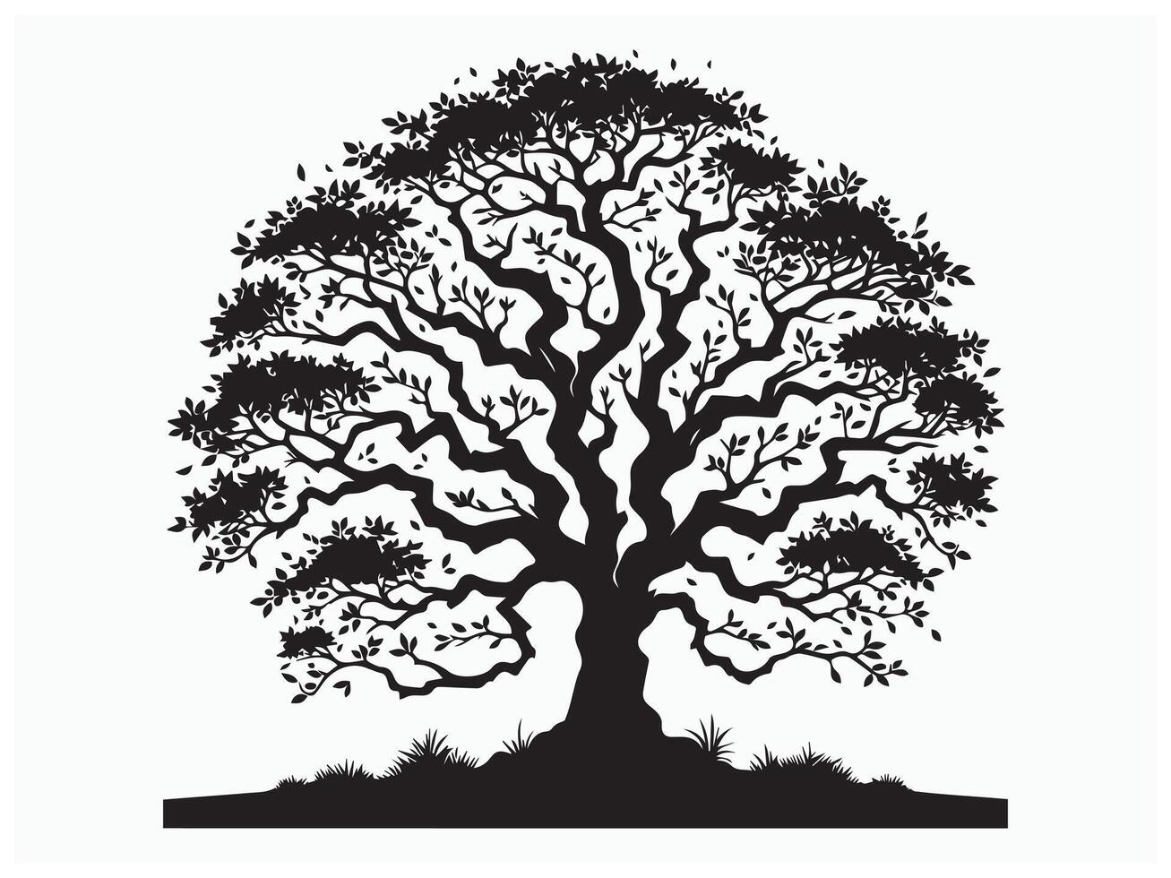 High-Quality Tree Silhouettes vector