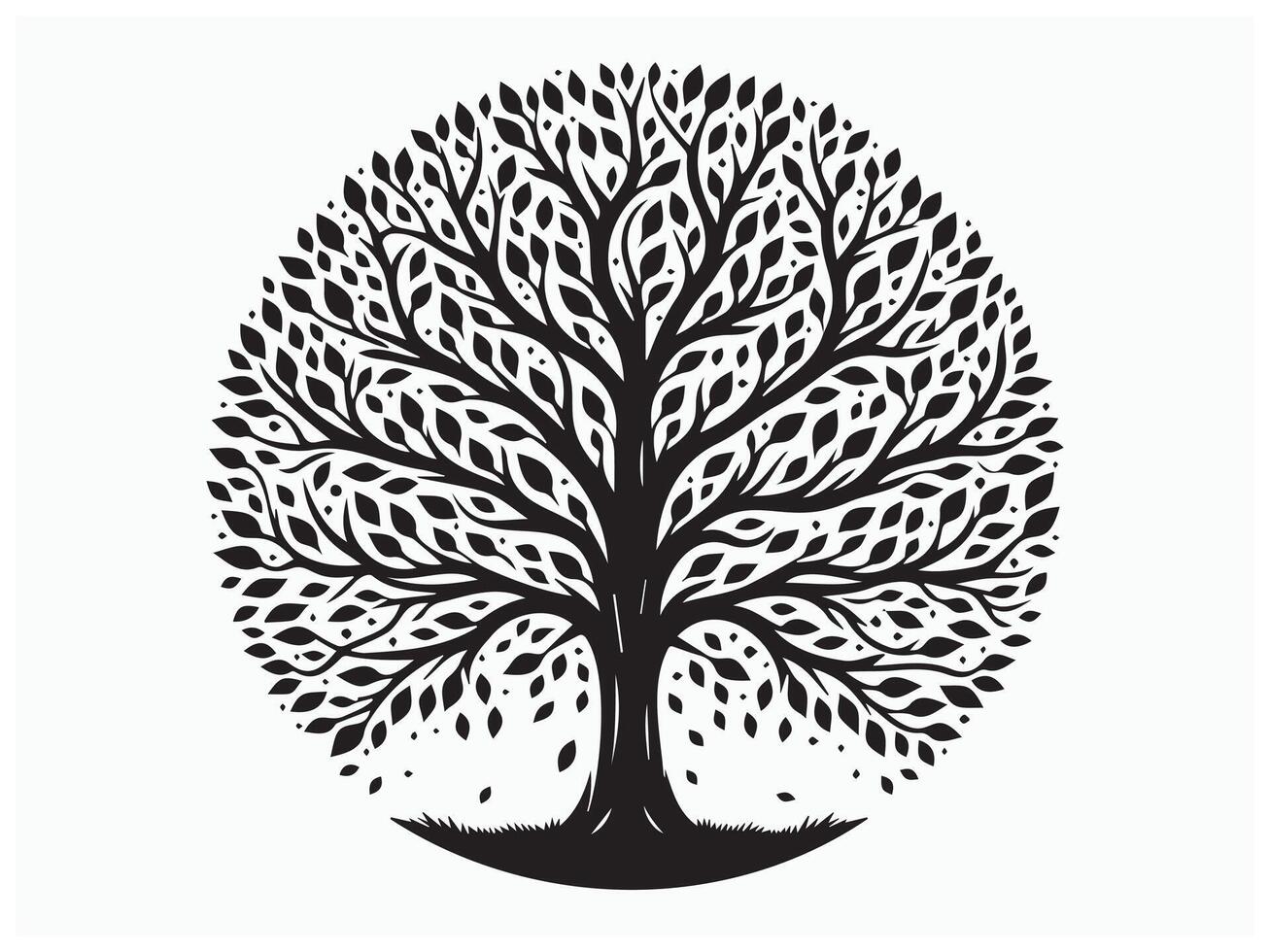 Stunning Tree Silhouette Art and Designs for Wallpapers, Prints vector