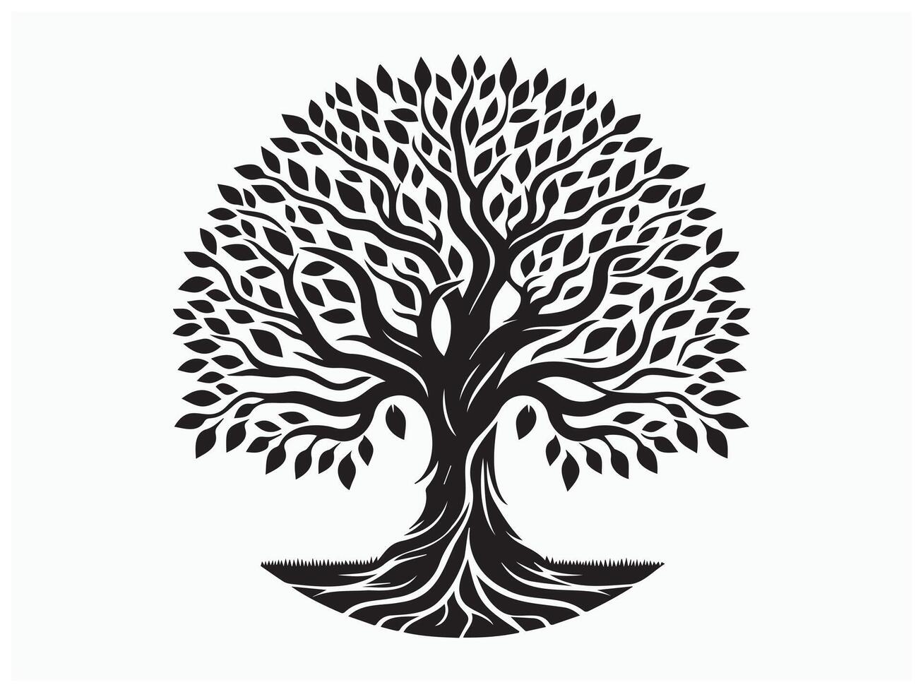 Tree Silhouette Art and Designs vector