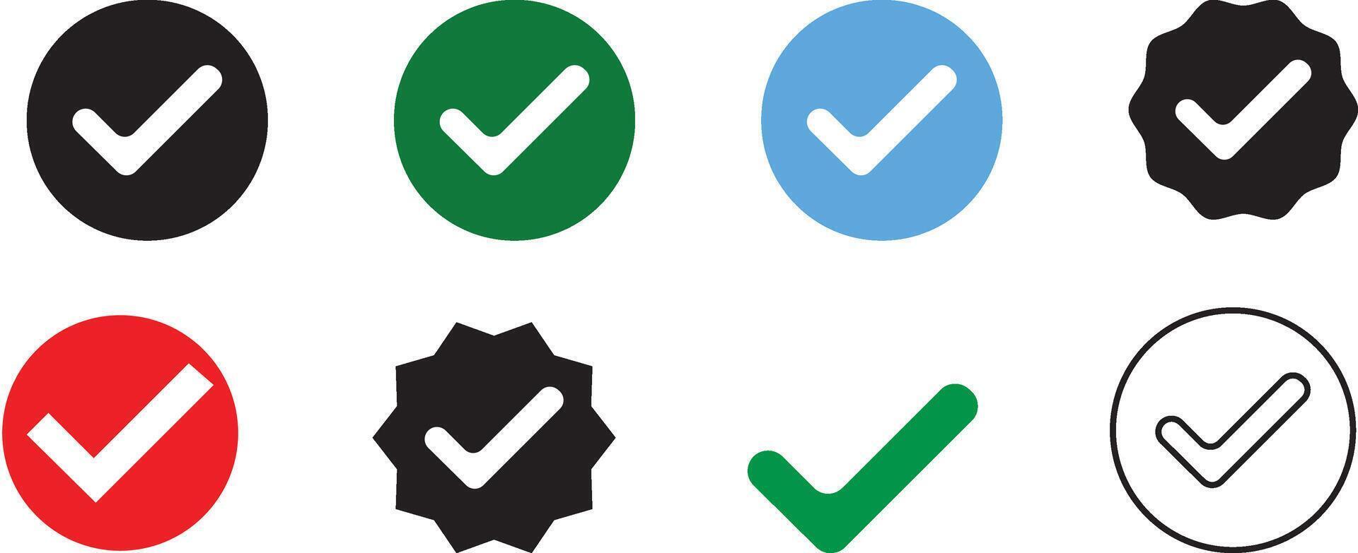 Collection of Tick sign vector