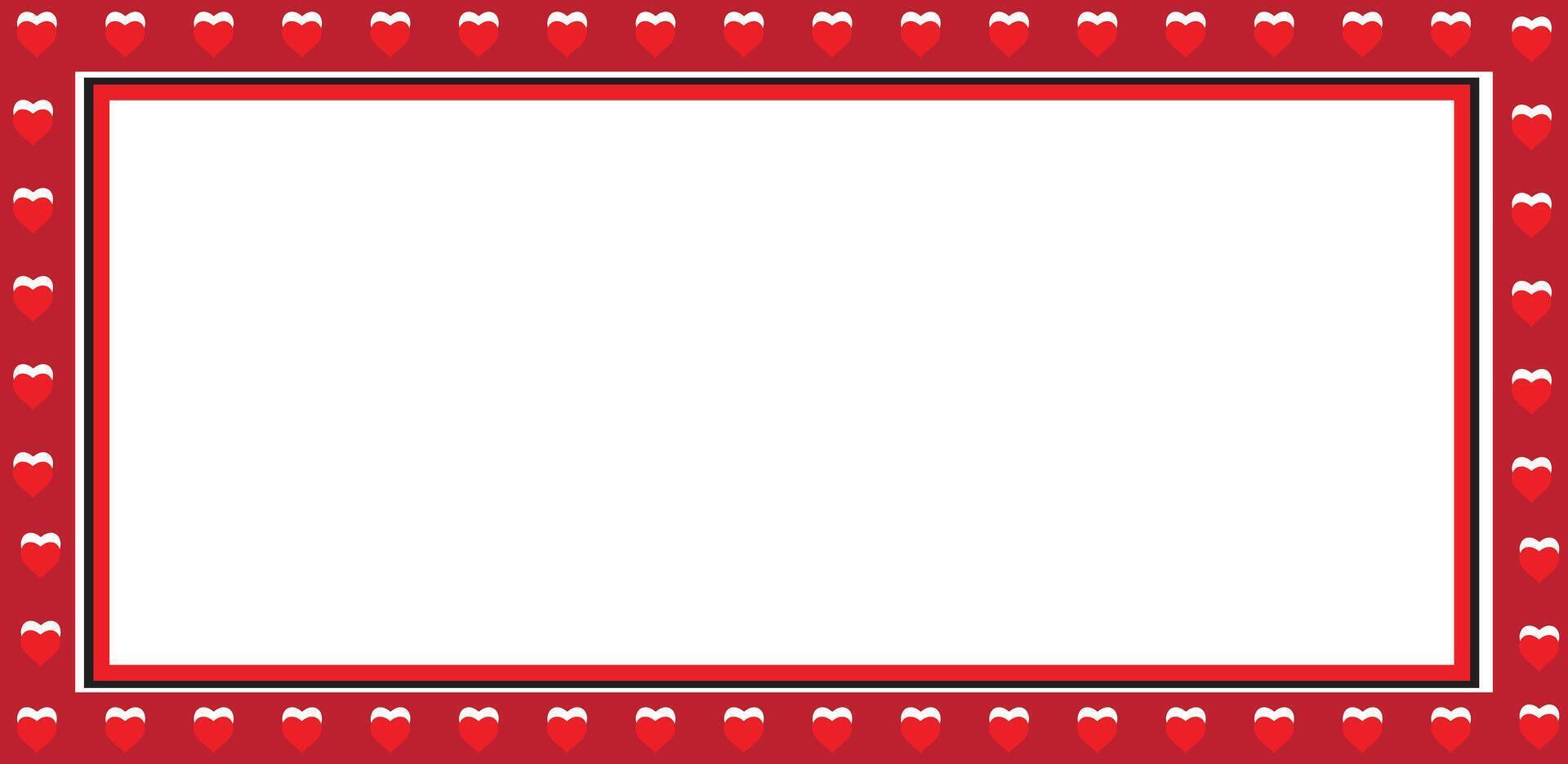 A love pattern picture frame vector