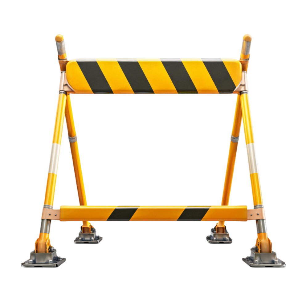 Yellow and Black Barricade on Transperent Background png