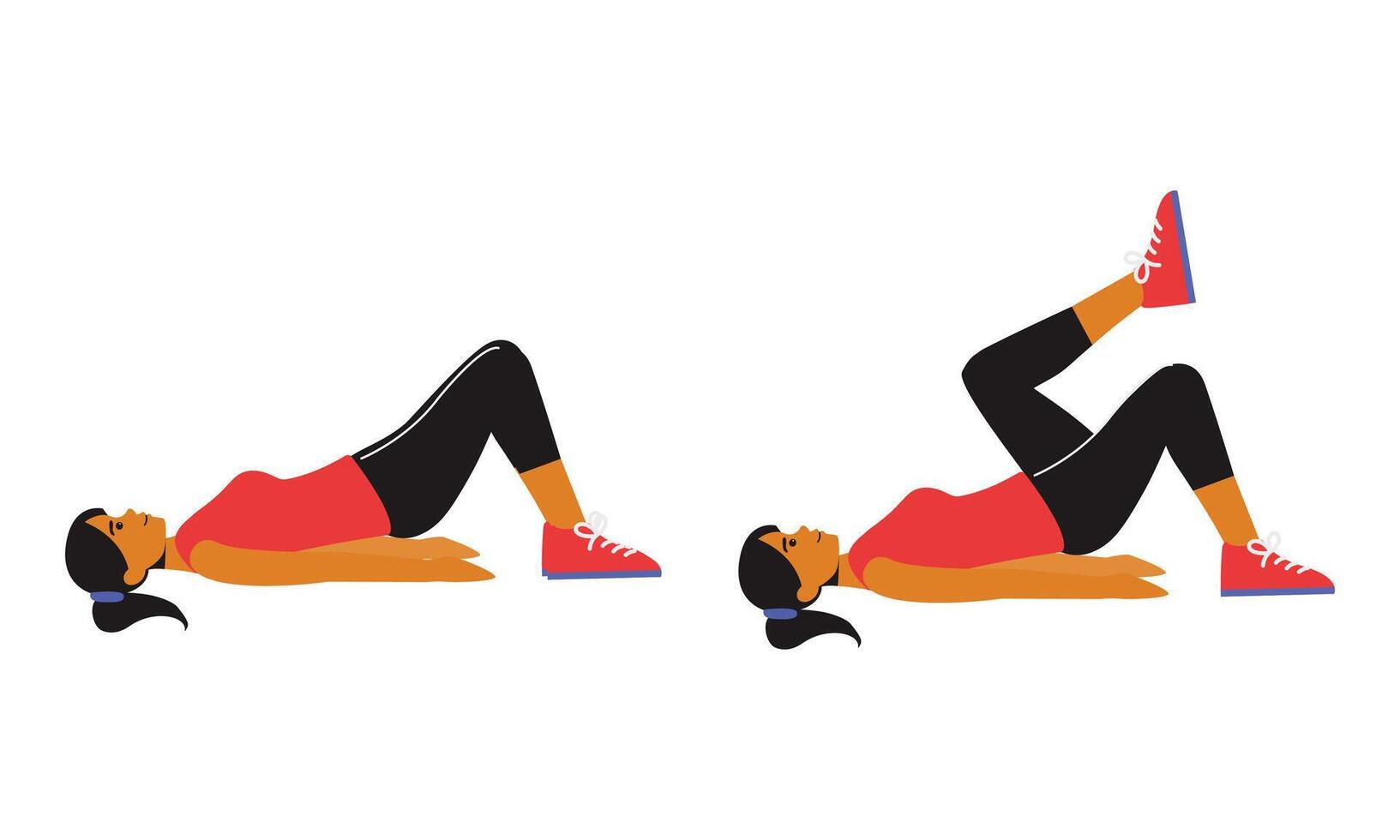 Fitness Workout Bridge Marching vector