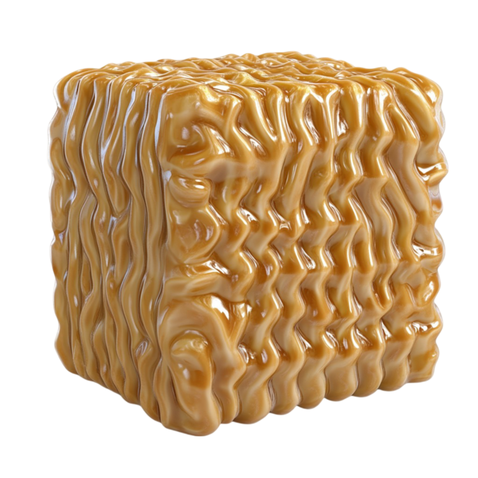 Abstract Cube with Intricate Texture on Transparent Background png