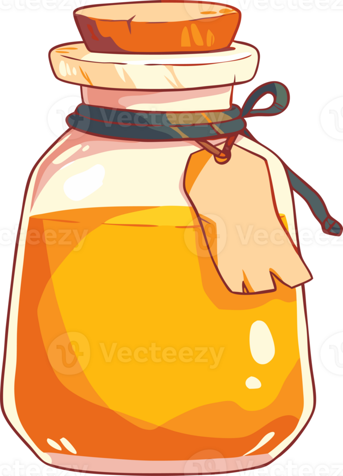 Cartoon Honey Jar, Vibrant Colors, Sweetness Concept png