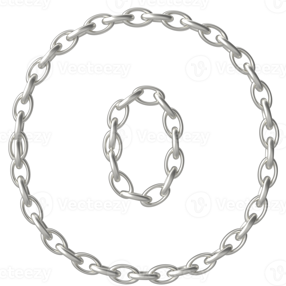 Small o Alphabet letters type of barbed wire png