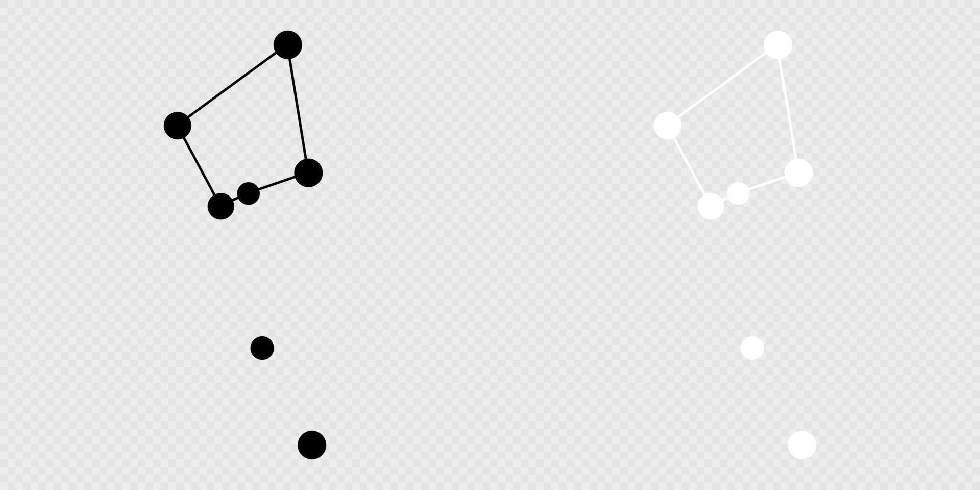 Norma constellation map set. illustration. vector