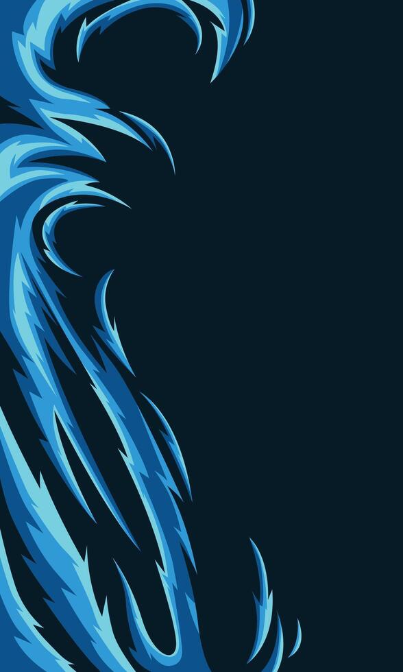 Abstract blue fire background blazing for sublimation jersey vector