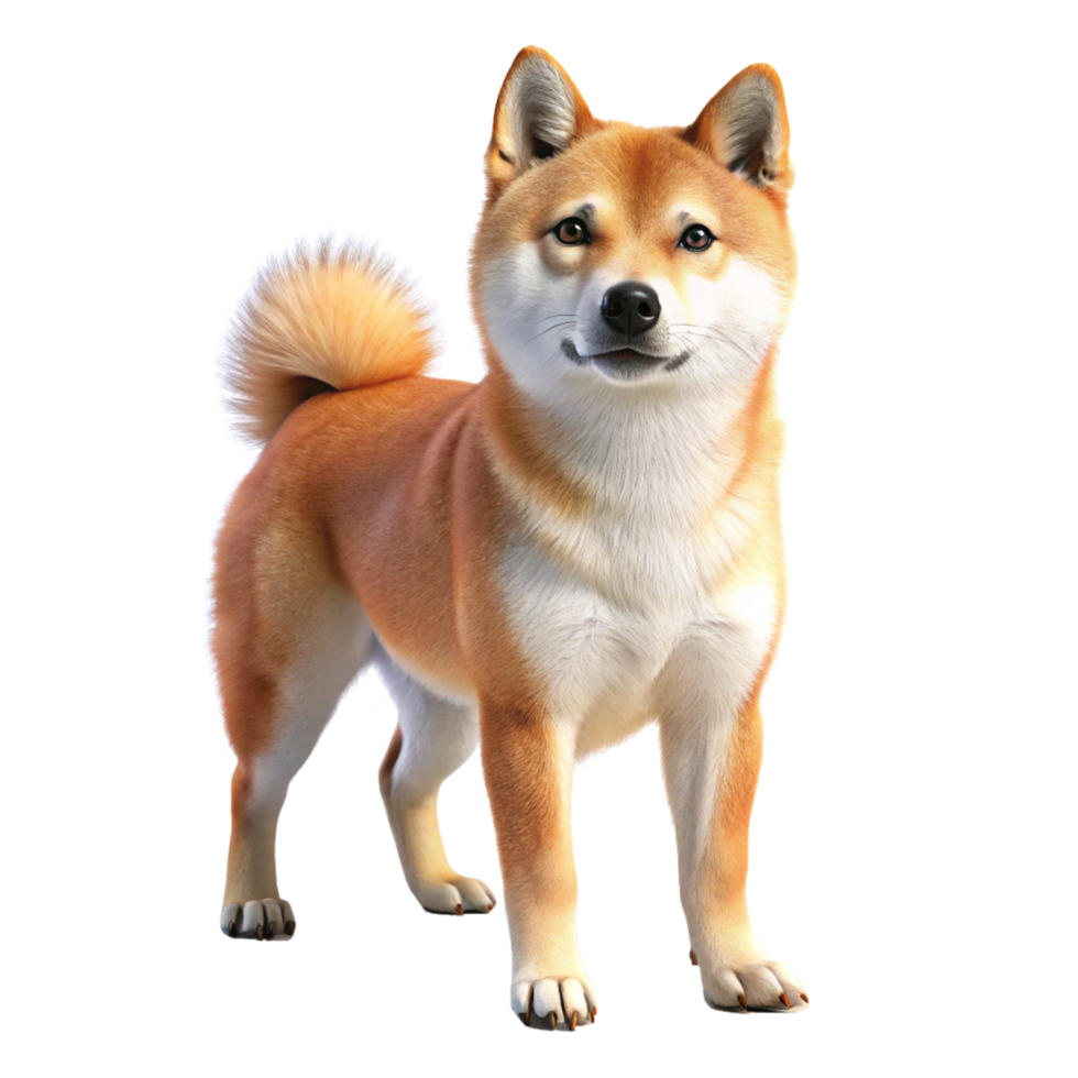 cute 3d dog is isolated on transparent background png