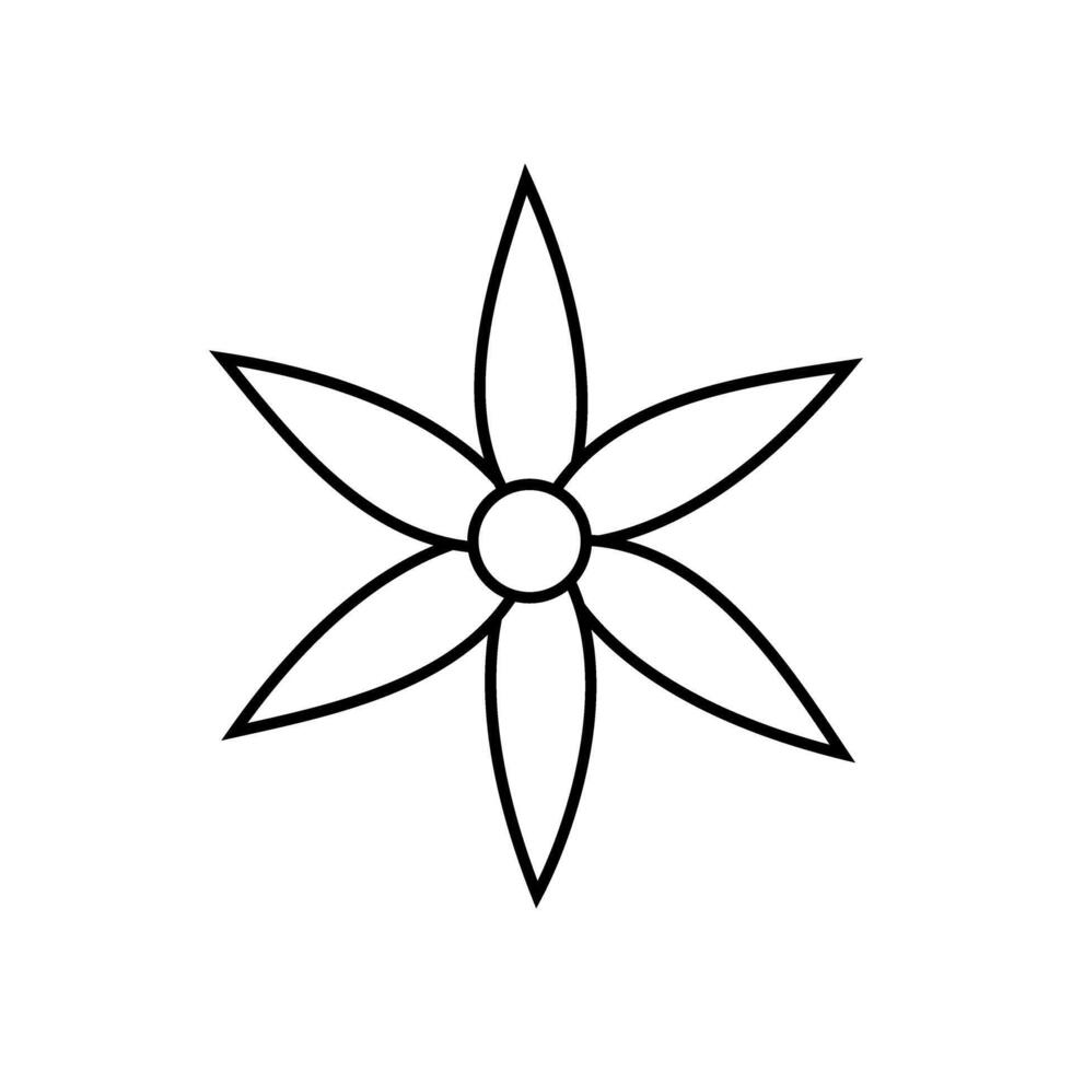Cute flower nature line style icon illustration design, designed for web. vector