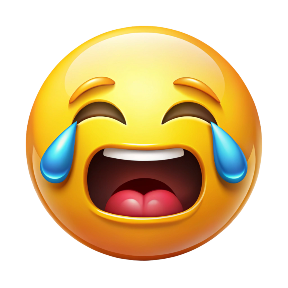 emoji of loudly crying face is isolated on transparent background png