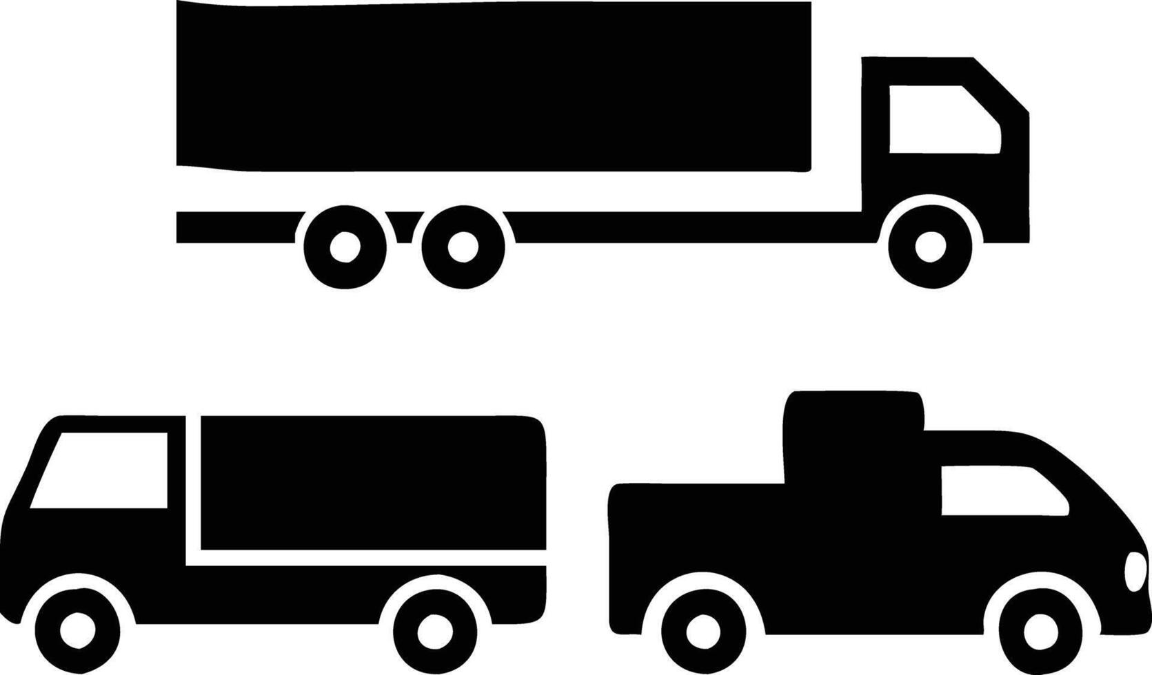 Professional Truck and Lorry Icon Set for Logistics and Shipping vector