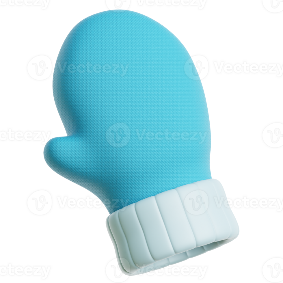 3d Winter Gloves Illustration png
