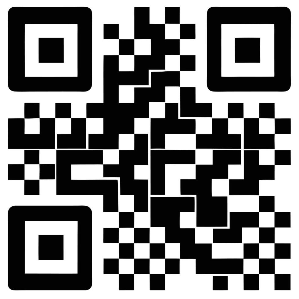 qr código icono para escalable y seguro datos compartiendo vector