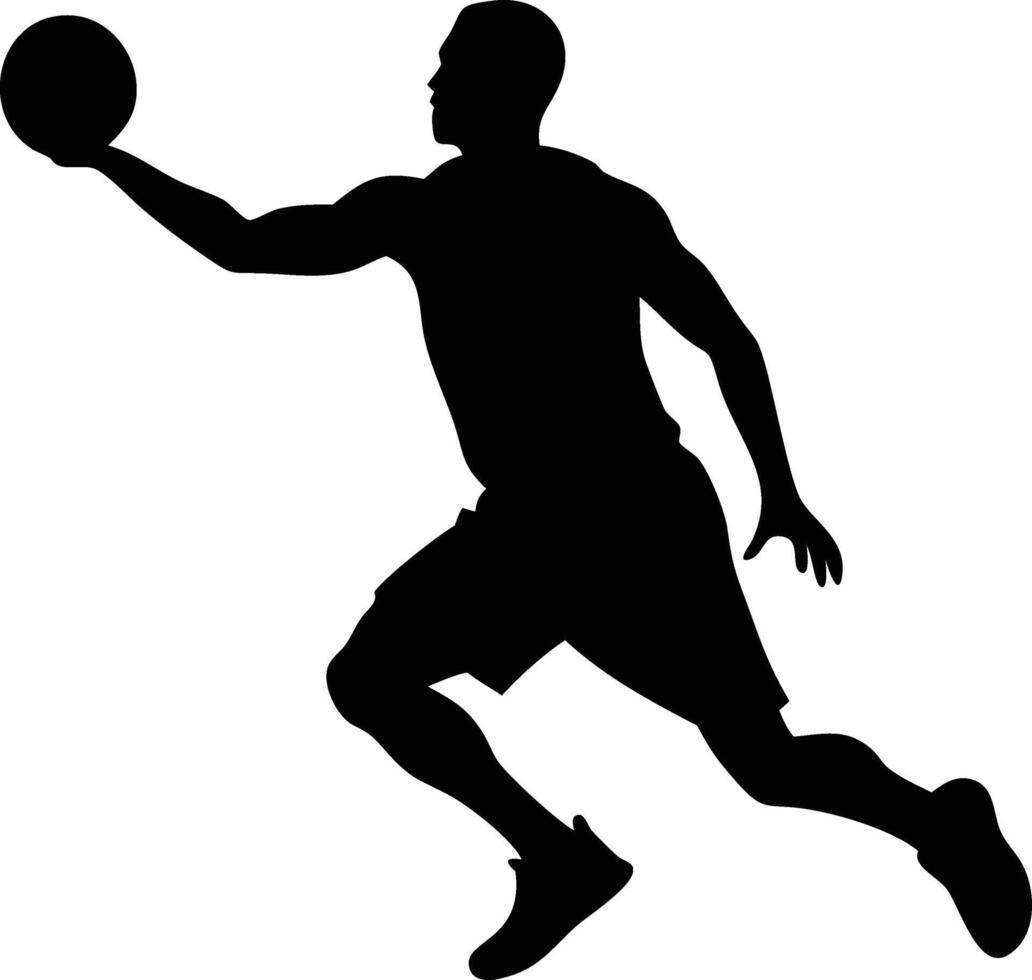 Action-Oriented Basketball Silhouette for Designers vector