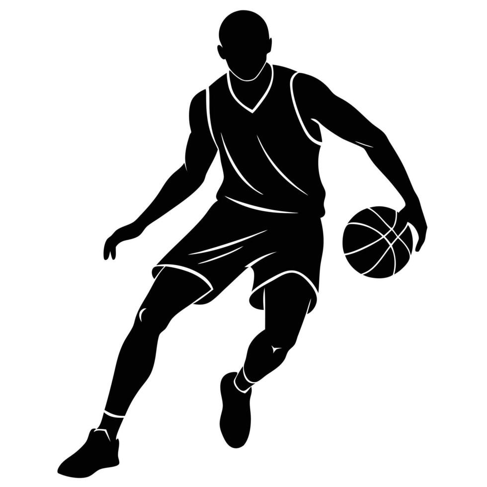 Creative Basketball Player Silhouette for Marketing vector