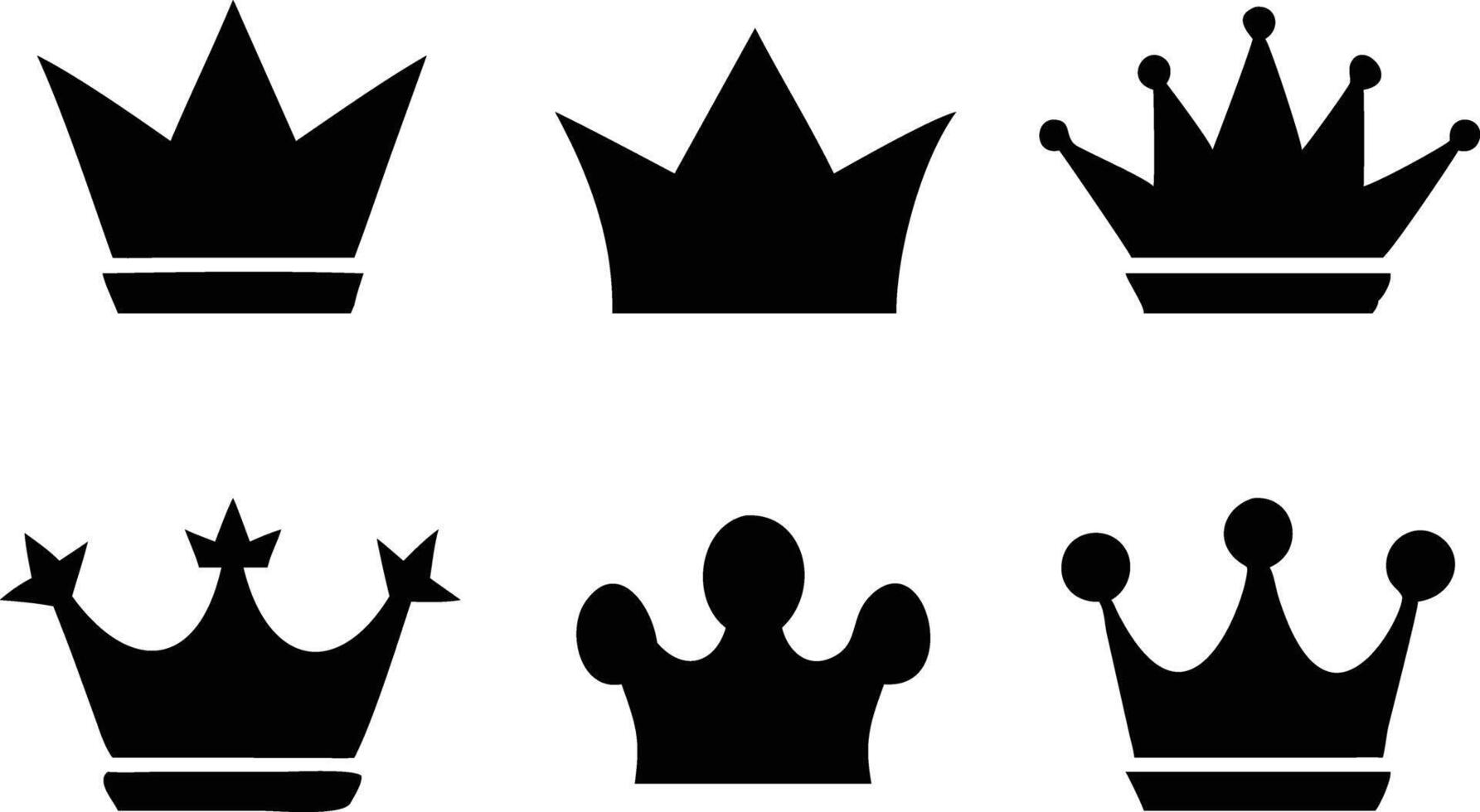 Timeless Crown Icon Set for Prestige and Leadership Symbols vector