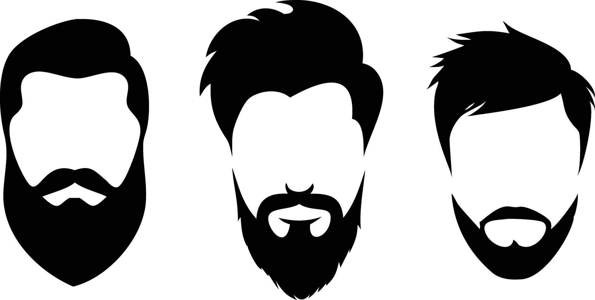 Well-Groomed Handsome Man Face with Beard for Modern Style vector