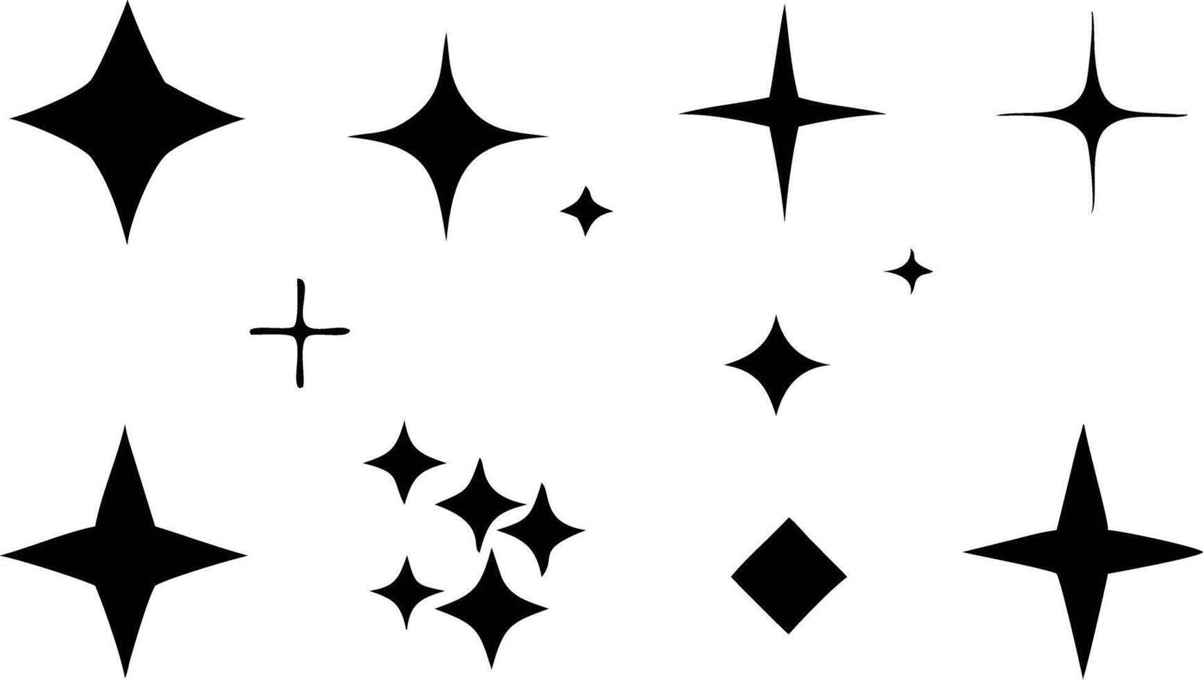 Brilliant Sparkle Icons Set for Eye-Catching Graphic Designs vector